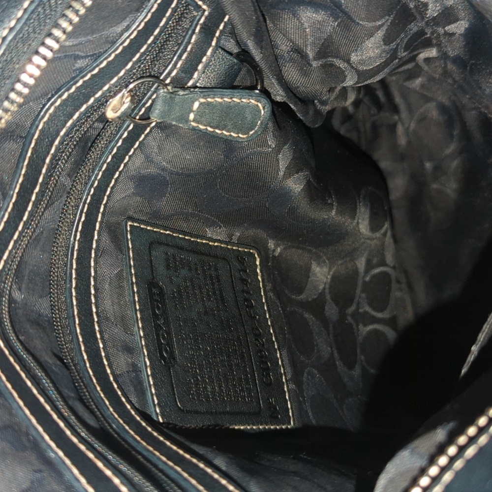 Coach Black Leather Shoulder purse - Picture 6 of 12